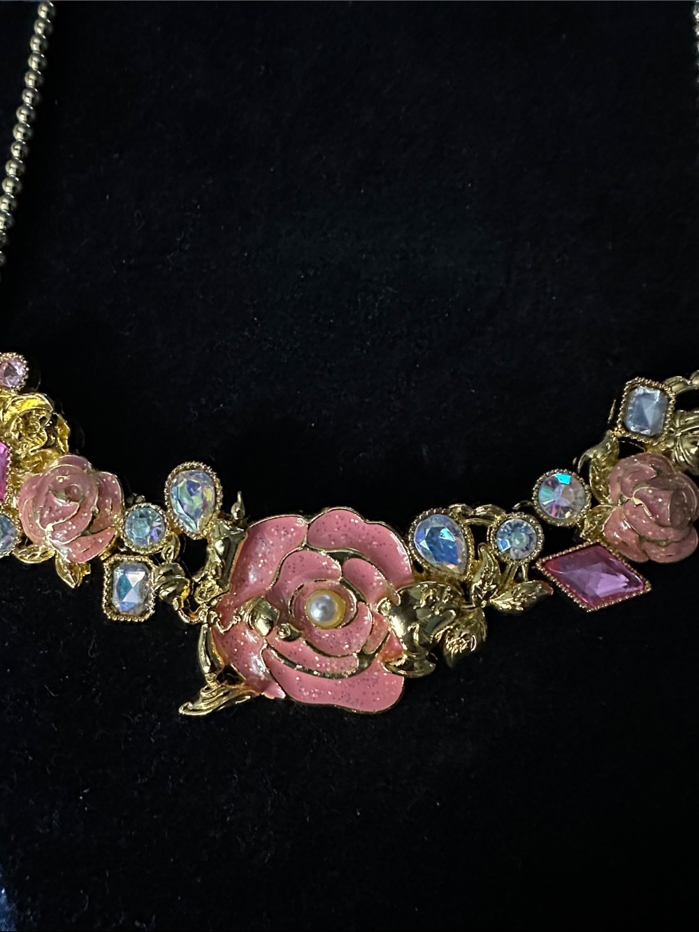 DISNEY Beauty & The Beast Belle Enameled Jeweled Costume Necklace